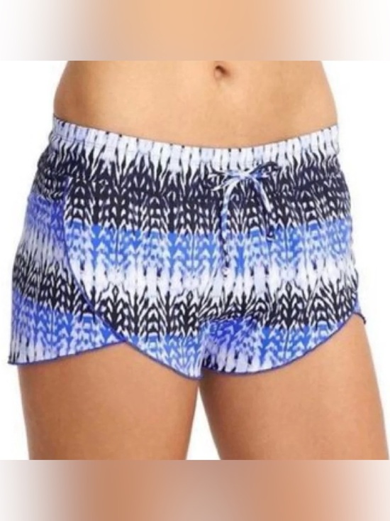 Athleta Pants - Athleta Kamala Petal Running and Swim Athletic Shorts in Caspian Blue Print